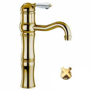 Смеситель для раковины Nicolazzi Cristallo 3472GB33 Gold brass