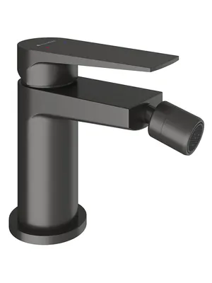 Смеситель для биде Aqueduto LIN0545 однозахватный, низкий излив 93мм, оружейная сталь