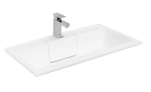 Раковина Aquanet 90 (Dolomite) 900х450 мм, литьевой мрамор, белая 187182