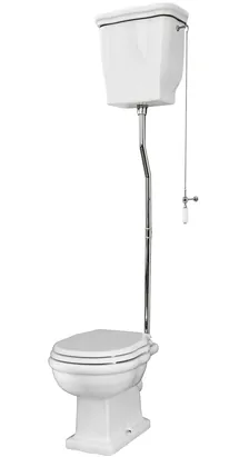 Унитаз с высоким бачком ArtCeram 360х530х385 вертикальн. выпуск, белый/хром ART-HEV002V01.00+ART-HEC004V01.00+ART-HEA006V71