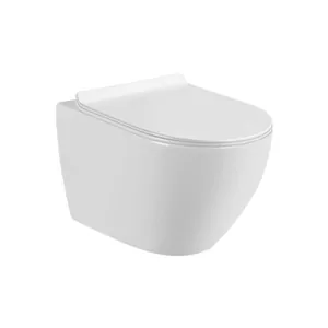 Унитаз подвесной Caprigo Vittoria 365х505х360 безободковый, сиденье микролифт, белый V-1003