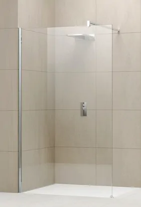 Душевое ограждение Novellini H 1780х1950 кронштейн, стекло прозрачное/серебро H180-1B