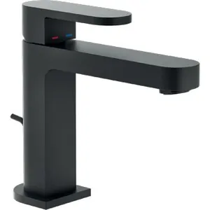 Смеситель NOBILI для раковины, однозахватный, донный клапан, черный матовый 94118/1BM