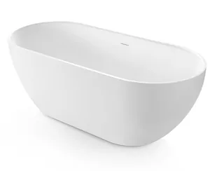 Ванна Gruppo Treesse V446BL 1600х750х570 иск. камень, отдельностоящая, белый глянец