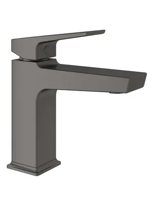 Смеситель для раковины Aqueduto CLA0245 однозахватный, низкий излив 95мм, сталь оружейная