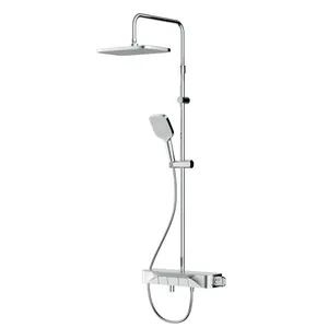 Душевая система AM.PM F078F700 со смесителем-полкой, верхним и ручным душем, хром