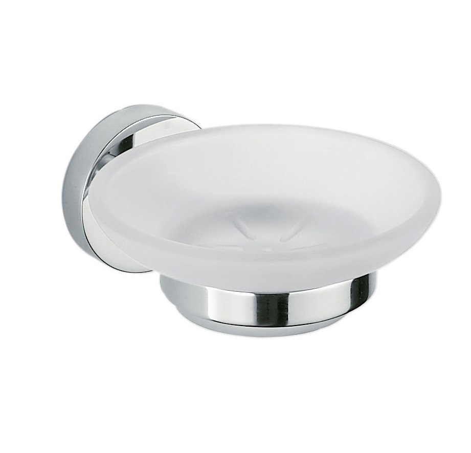 Мыльница INDA FORUM A36110CR21 , настенная, цвет держателя хром, чашка матовое стекло