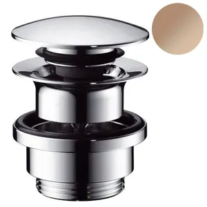 Axor Сливной гарнитур Push-open для раковины и биде 51300300 полир красное золото