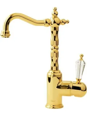Смеситель Boheme Imperiale 322 для раковины, на 1 отверстие, однозахватный, золото