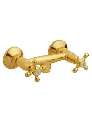Смеситель Boheme Oro 294 для душа, настенный, двухзахватный, золото