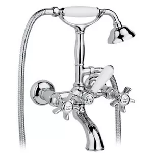 Смеситель Nicolazzi для ванны настенный, с душем и держателем, хром 1402CR18