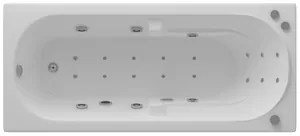 Ванна Акватек 170х75 аэромассаж, пневмо управление, панель, каркас, слив