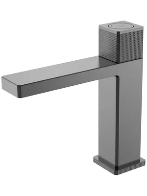 Смеситель Boheme Quad 159-GM для раковины, автоматический, однозахватный, графит
