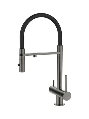 Смеситель Iddis для кухни, с каналом для фильтрованной воды, гибкий излив, графит GMFFi05