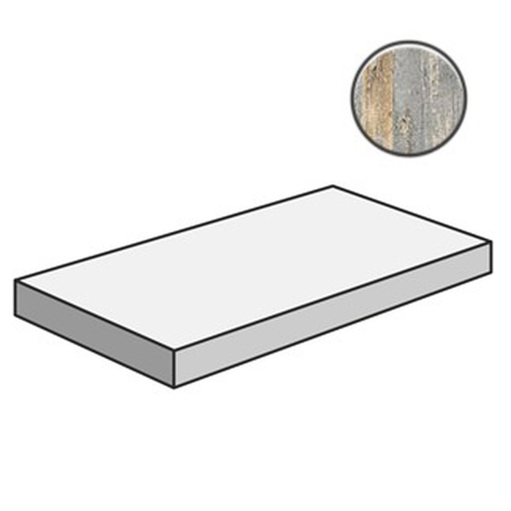 Sant Agostino Blendart CSAGADBG12 Gradone Angolare Dx Grey 33x120 матовая