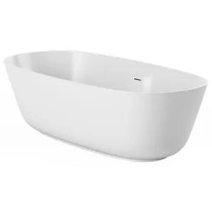 Ванна Antonio Lupi Small 1700х700х530 отдельностоящая, овальная с обвязкой, Cristalplant, белый