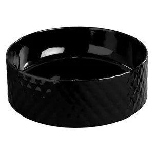 Раковина накладная ArtCeram 440х440х145 без отверстий, черный глянцевый OSL009 03 00