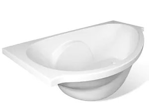 Ванна асимметричная Estet (1700х940) из искусственного камня, левая ФР-00000629