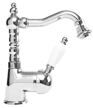 Смеситель CEZARES BSM2-01-Bi для биде, донный клапан, хром/ручка белая