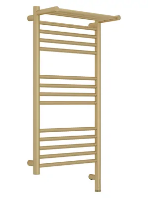 СУНЕРЖА с полкой Полотенцесушитель 800х400 шампань матовая МЭМ правый 022-6007-8040