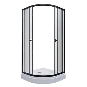 Душевой уголок Triton -Блэк (90х90) низкий поддон, стекло 4мм прозрачное/профиль черный DK288