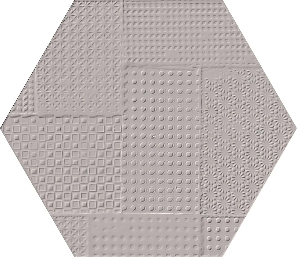декор Sixty Esagona Timbro Cenere Silktech 21x18.2