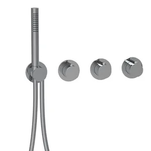 Смеситель для ванны/душа Almar термостат, встраиваемый, 2 вых., нерж. сталь AISI E180433.316