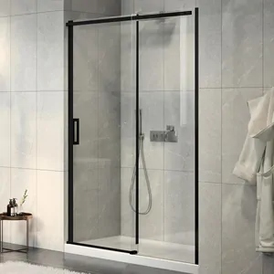 Душевая дверь Jacob Delafon 1200х1950 раздвижная, стекло прозрачное/профиль черный E22C120-BL