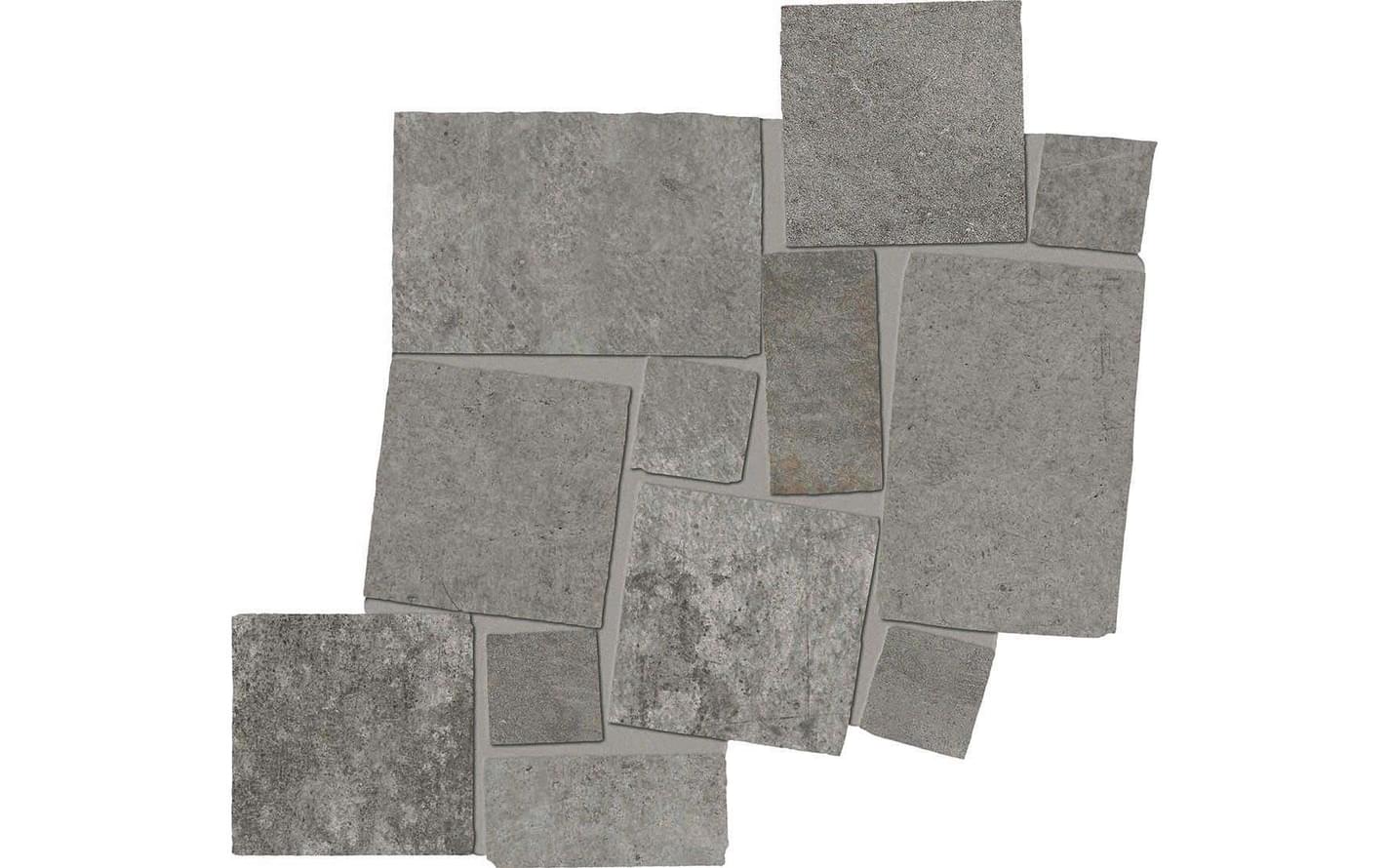 мозаика Fabrika Mosaico Blokko Dark Grey Silktech 34.1x34.3