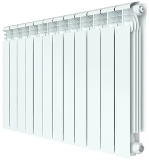 Радиатор алюминиевый Rifar VENTIL VR 500 нижнее правое подключение, 12 секции, 50мм, 2232 Вт