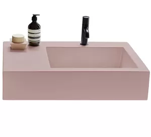 Раковина Cielo NARCINO (760х500х165) чаша справа, 1 отверстие под смеситель, цвет Cipria NALAMDX CP