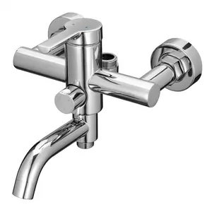 Смеситель для ванны/душа Swedbe 1035 настенный, однорыч., поворот. излив, дивертор, хром