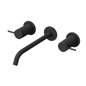 Смеситель Cezares -BLI3L-L-NOP встраиваемый, для раковины, 230 мм, двухзахватный, черный матовый