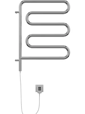 Полотенцесушитель TERMINUS Ш-образный (ШВ:450х570) электрический, поворотный., нерж.сталь, 75Вт