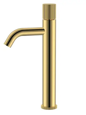 Смеситель Boheme 122-GG.3 для раковины, на 1 отверстие, однозахватный, ручка linea, золото