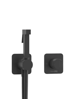 Смеситель с гигиеническим душем WasserKRAFT A5251.302.241.212 черный Soft-touch