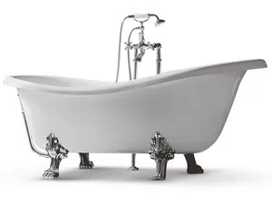 Ванна Gruppo Treesse V5071 1700x800x720 CrystalTech, отдельностоящая, слив, ножки хром