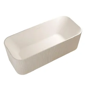 Ванна из искусственного камня Abber (1700x750) отдельностоящая, слив-перелив, белая AS9663