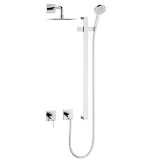 Душевая система Keuco смеситель на 2 потребит.,верхний/ручной душ, квадрат.розетка 59604 01000