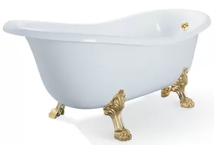 Ванна MIGLIORE 170x81 на лапах "LEONE" STANDART, слив-перелив золото 26918