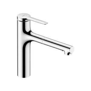 Смеситель Hansgrohe M33 2jet для кухни 160мм однорычажный, с вытяжным душем, хром 74801000