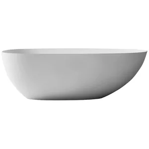 Ванна из искусственного камня Abber (1600x750) отдельност, слив-пер, белая мат AS9611-1.6