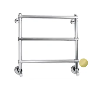 Полотенцесушитель водяной Margaroli Sole 440-3 (518,5х535) шлифованное золото, 4404703BG