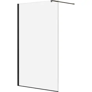 Душевая перегородка CEZARES (800х1950) -L-1-80-120-C-NERO стекло прозрачн.,проф. черн -80-C-PACK+-120-SET-NERO