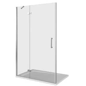 Дверь душевая GOOD DOOR BAS WTW-130-C-CH-L левое (130х185) распаш. дверь, стекло прозрачное