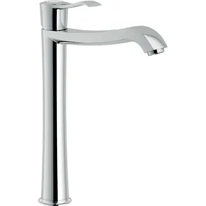 Смеситель NOBILI для раковины, однозахватный, высокий излив, донный клапан, хром SI98128/2CR