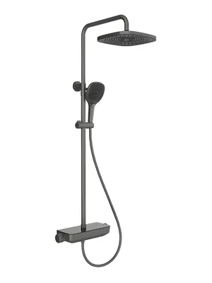 Душевая система Aqueduto CHU0345 для душа, с термостатом, верхний и ручной душ, сталь оруж
