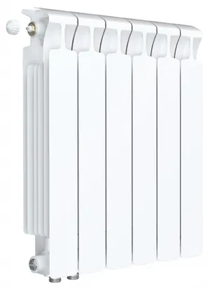 Радиатор биметаллический Rifar Ventil MVR 500 НП подкл, 6 секций, белый, 50мм, 1176 Вт