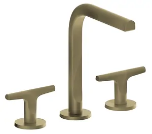 Смеситель для раковины Fantini 67P6J007 на 3 отв., двухзахватный, д/к, Matt British Gol