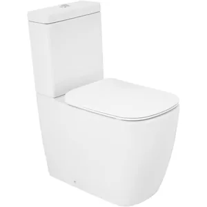 Унитаз-компакт CEZARES 360х650х860 безободковый, с сиденьем soft close, цвет: белый CZR-158-T+CZR-159-CPR+CZR-159-SC